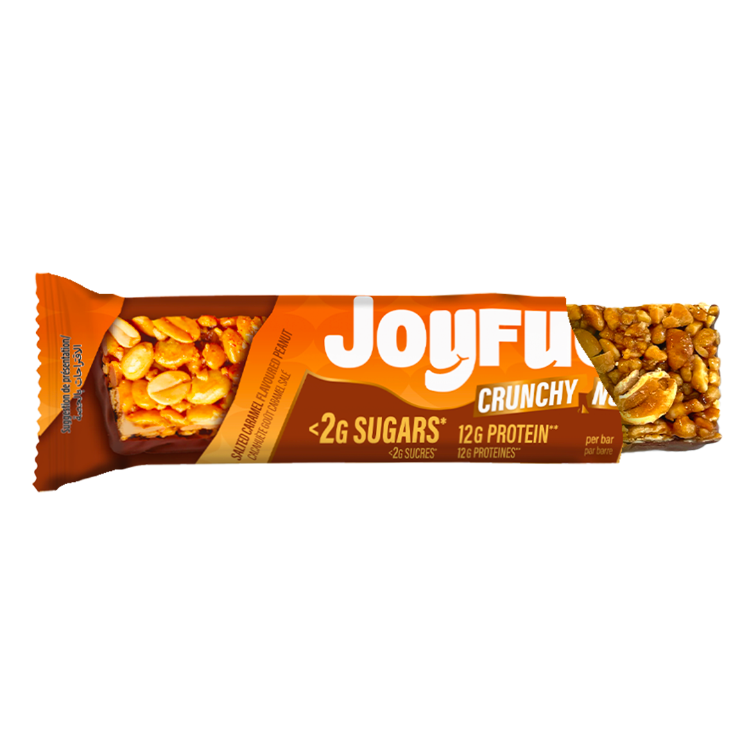 Barre protéinée Crunchy Nuts Cacahuète Caramel Salé (X12)