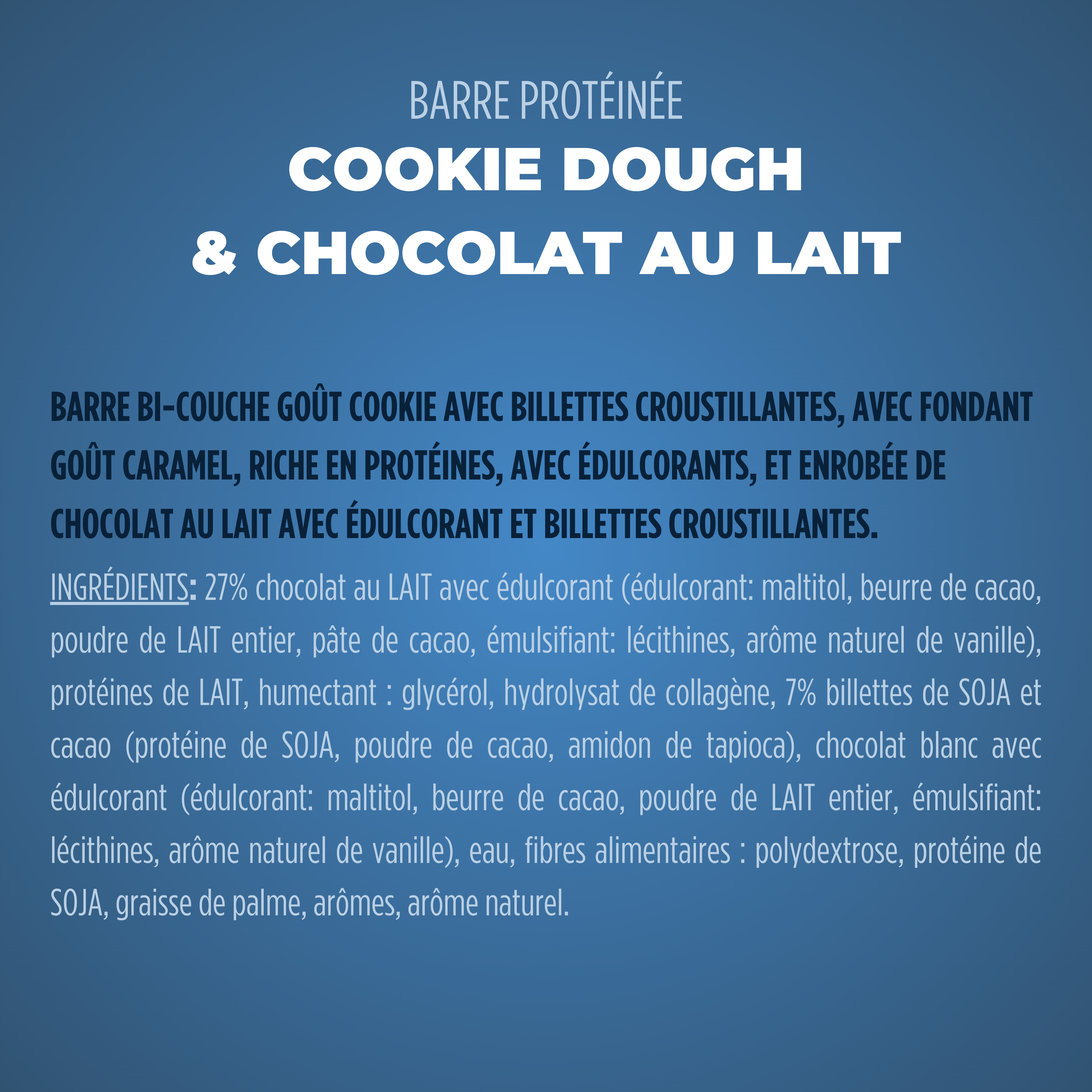 Barre protéinée Cookie Dough (x12)