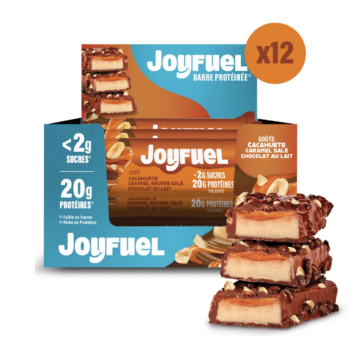 Barre protéinée Cacahuète caramel (x12)