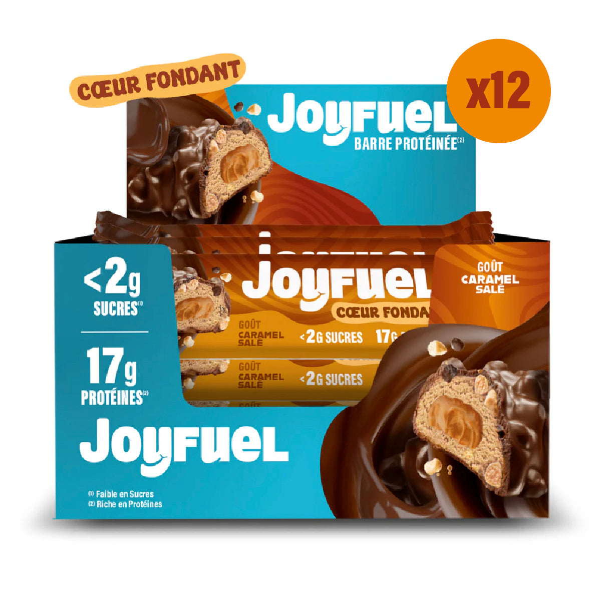 Barre protéinée Coeur Fondant Caramel Salé (x12)