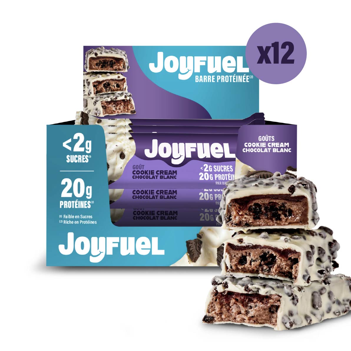 Barre protéinée Cookie & Cream (x12)