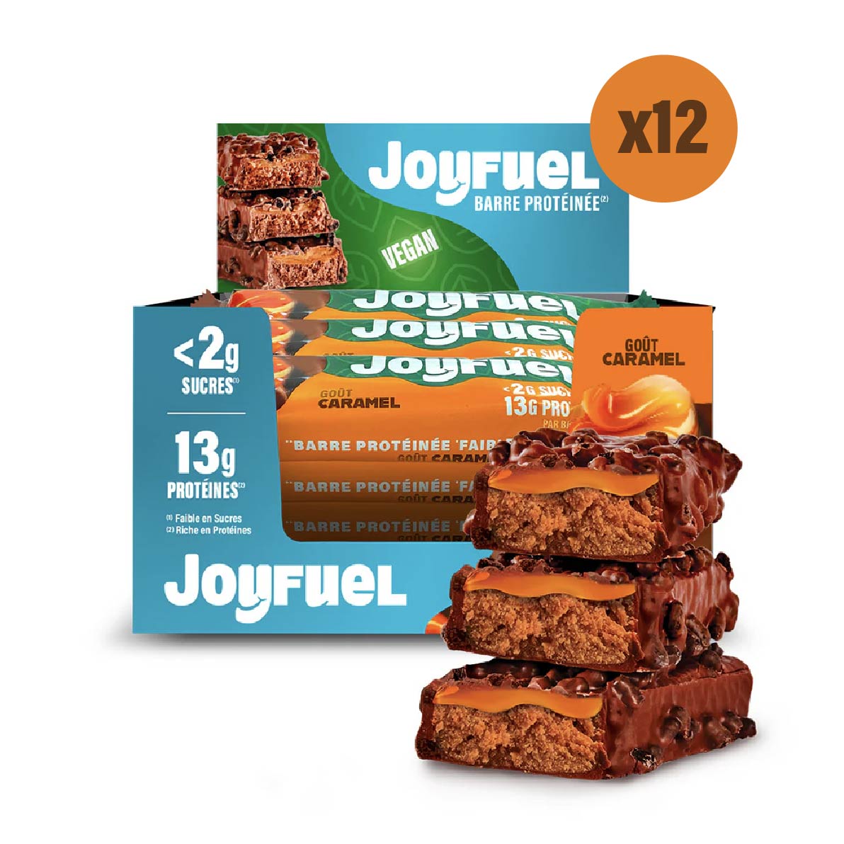 Barre protéinée Vegan Chocolat Caramel (x12)