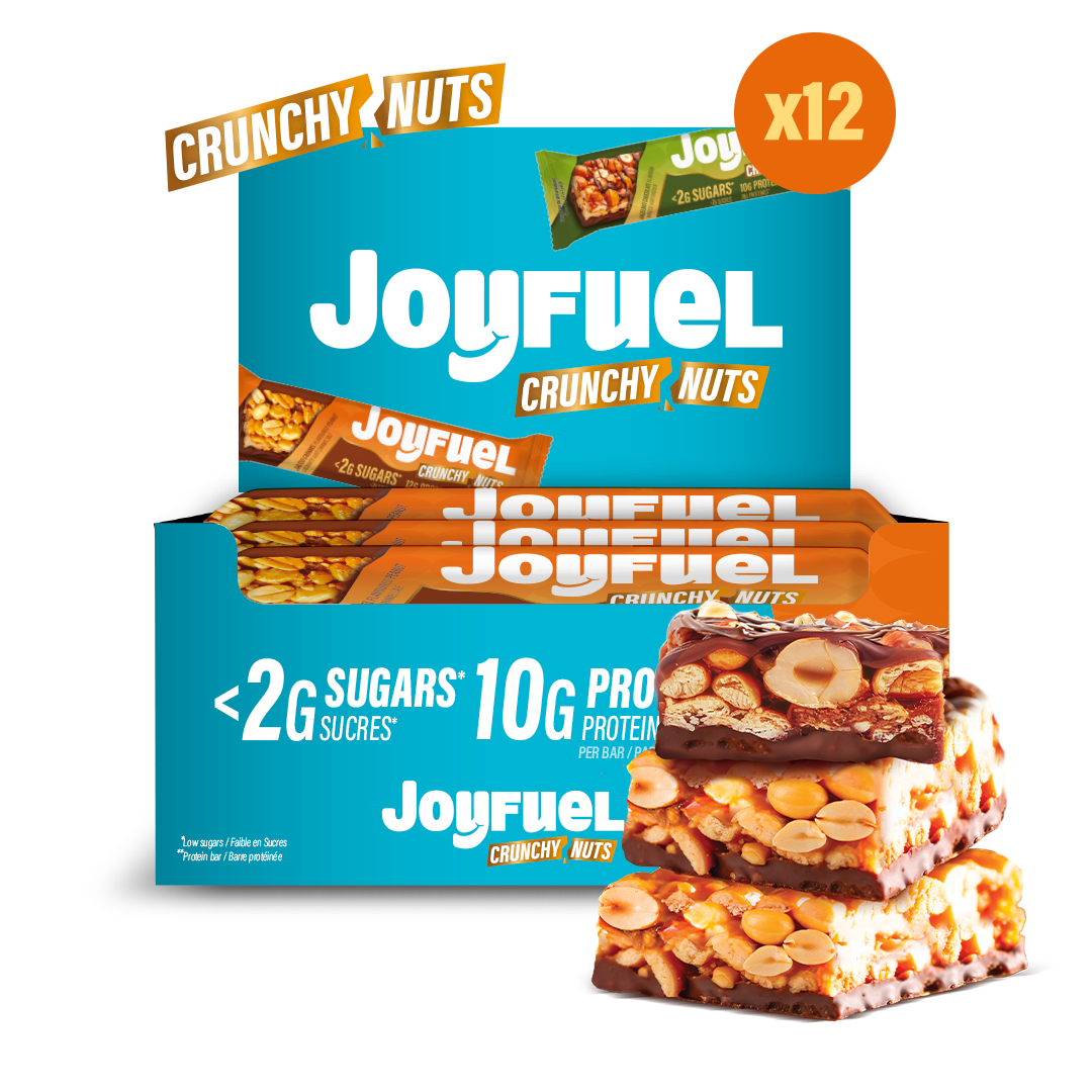 Barre protéinée Crunchy Nuts Cacahuète Caramel Salé (X12)